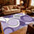 Lavender Round Curve Abstract carpet-easy to clean, machine-washable, soft and comfortable; suitable for door mats, kitchens, living rooms, bedrooms, corridors, and laundry areas. Easy to clean, durable carpet for home decoration.-129741868