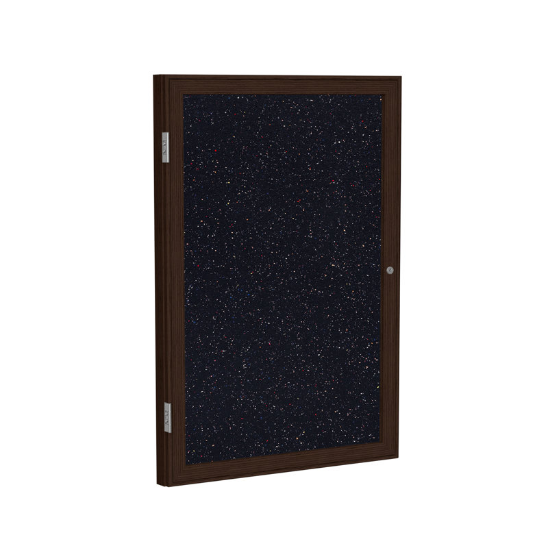 Tableau d’affichage clos cabinet, Noyer, H 2 pi x l 1 pi 6 po, Confetti