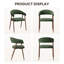 Chaises de salle à manger de style médiéval, chaises d'appoint rembourrées avec dossier incurvé et accoudoirs confortables-133689400