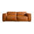 Orange Genuine Leather Modular Sofa cushion couch