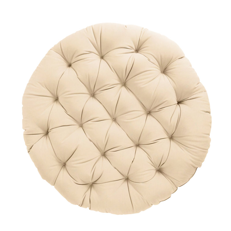 Indoor/Outdoor Sunbrella Papasan Cushion, 44" W x 44" D, Ivory, Polyester