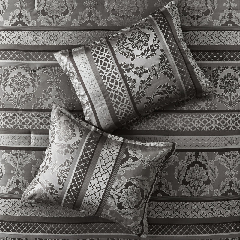Literie de luxe gris très grand - 7 pièces