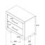 Table de chevet rectangulaire blanche à 2 tiroirs avec poignées en métal, chambre à coucher pour garder les choses propres, esthétique propre et moderne, poignées de bar de 23 po x 15 po, organisateur, look classique, mélange de bois massif, 15 profondeurs