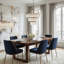 Luminaire suspendu en cristal 15 lumières 3 niveaux Social Club