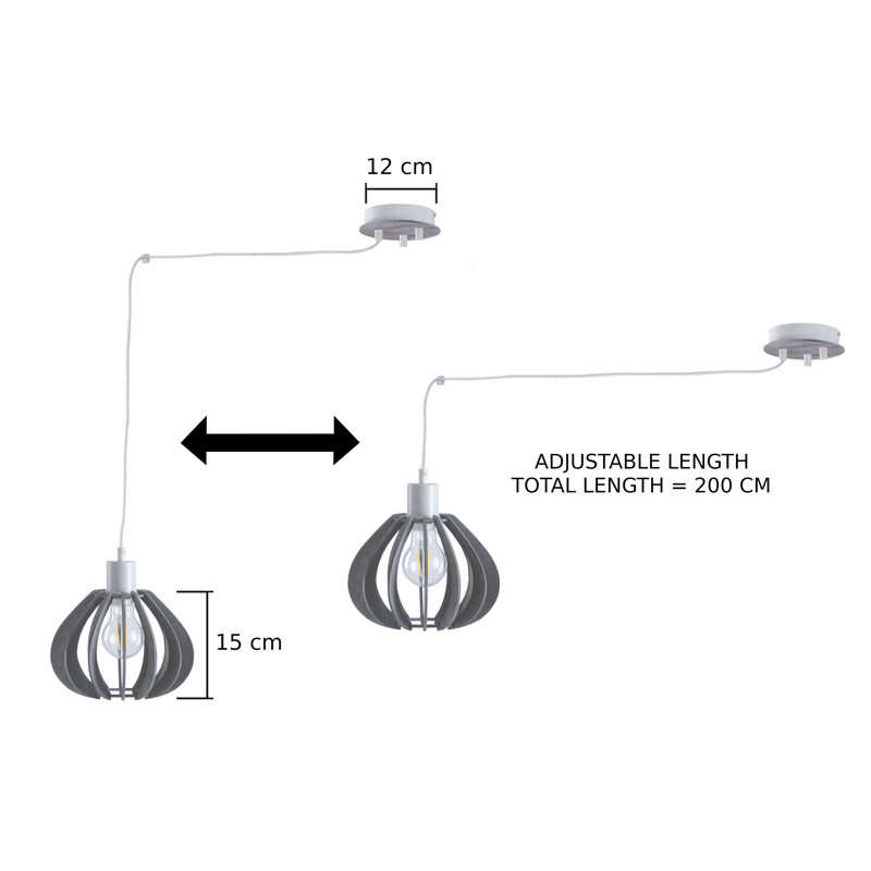 Parma 3 - Light Cluster Pendant, Grey