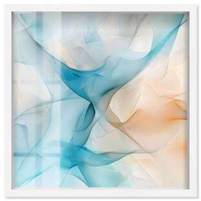 Art abstrait bleu Quori III Shadowbox par Art Remedy