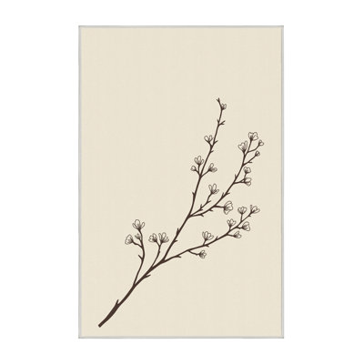 Soft Plush Eudy Easter Modern & Contemporary Abstract Area Rug in Beige – White Binding