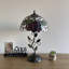Lampe de table Meryem Tiffany avec vitrail orange et fleurs de rose incluses Ampoule DEL H 22 po x l 12 po x P 12 po-1182980637