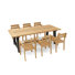 Morones Rectangular Reclaimed Teak 6 Person Indoor Outdoor Dining Set