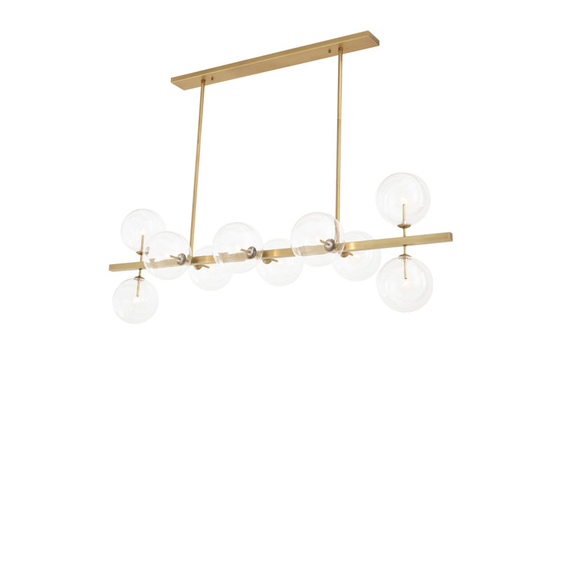 Largo 10 - Light Chandelier, Antique Brass