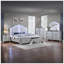 Commode à 5 tiroirs Mystic de style contemporain fabriquée en bois argenté Identique à B009P309548