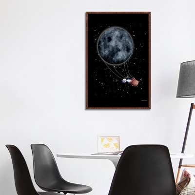 Moon Hot Air Balloon 1 Piece Painting on Canvas