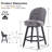 Letecia Swivel Upholstered 26.4'' Counter Bar Stools-716073709
