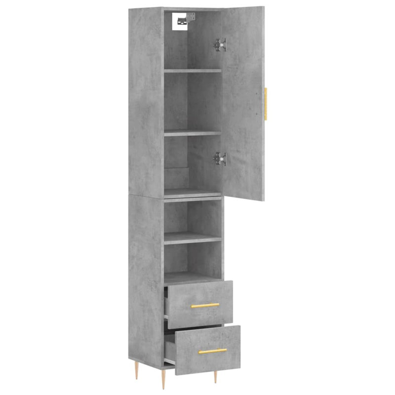 Munawar 34.5cm Sideboard, Concrete Grey