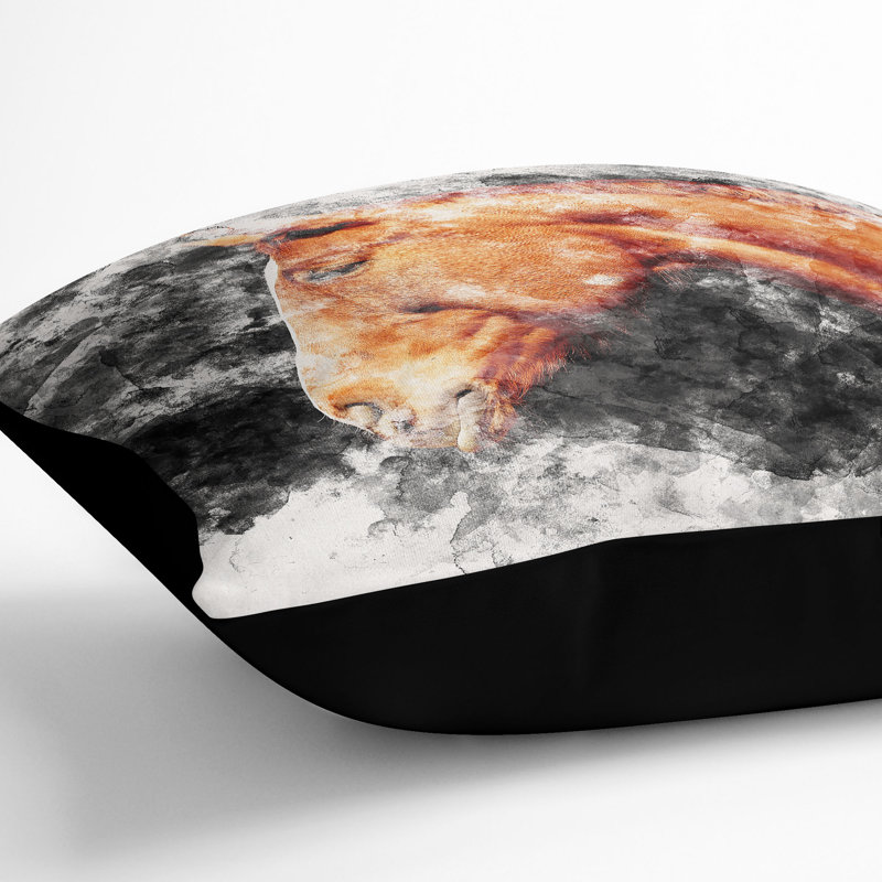 Square Cushion, 55cm H x 55cm W x 20cm D, Black