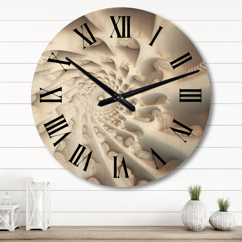 Horloge murale en bois massif Mudge, Grand