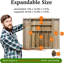 Range-ustensiles extensible en bois d'acacia avec tiroir à 7 et 9 compartiments