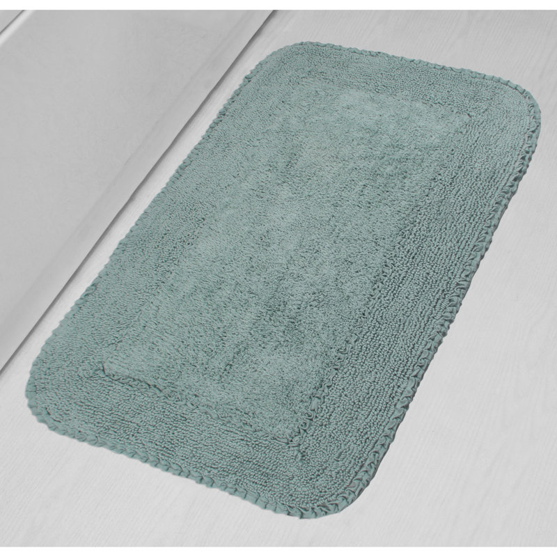 Tapis pour salle de bain Maytham, Bleu, Rectangle - l 24 po x L 40 po