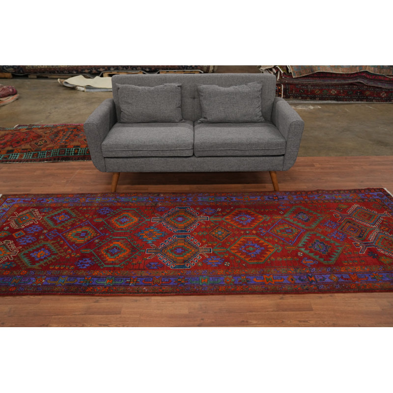 Tapis de couloir géométrique traditionnel 4x11