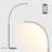78.3" Led Arced Floor Lamp With Remote Control