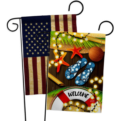 Double Sided 18.5 in. H x 13 in. W Polyester Garden flag