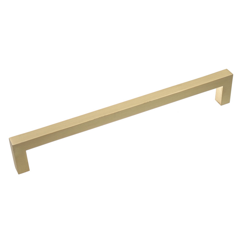 Kingston Collection Solid Square Bar Pull, Satin Gold, 3 3/4"