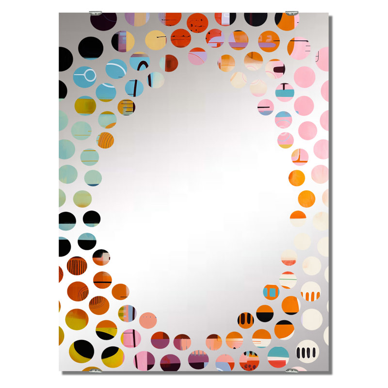 Barbuto - Miroir mural géométrique abstrait MIR137563, 40 po x 30 po