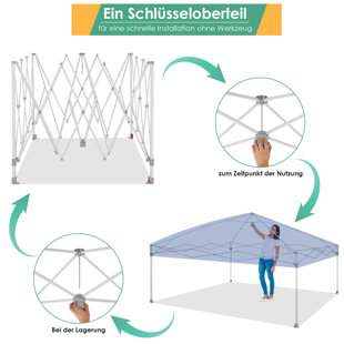 3x3m Waterproof Stable Winterproof Folding Canopy