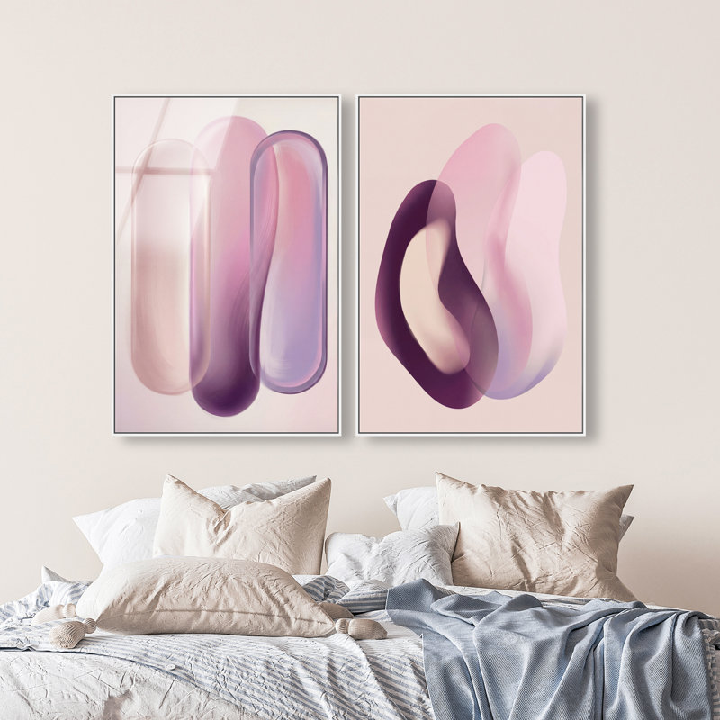 Berry Love Set Set by Oliver Gal, 32"H x 22"W, White Floater Frame