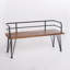 Banc en bois industriel et métal Zion