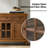 Alixzandria 58" Wide 3 Drawer Sideboard with Glass Doors and Adjustable Shelves-956369181