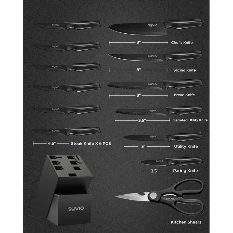 MooJ Metal Knife Block Set