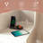Makeup Vanity with Lighted Mirror and Outlets