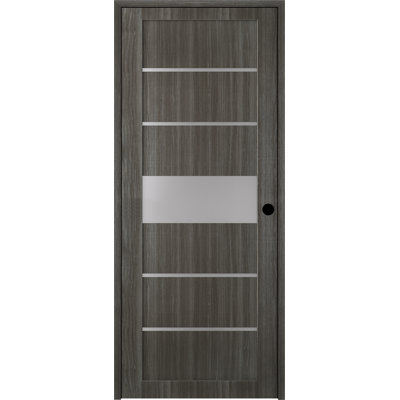 Porte standard préfinie en bois manufacturé massif et verre Siah