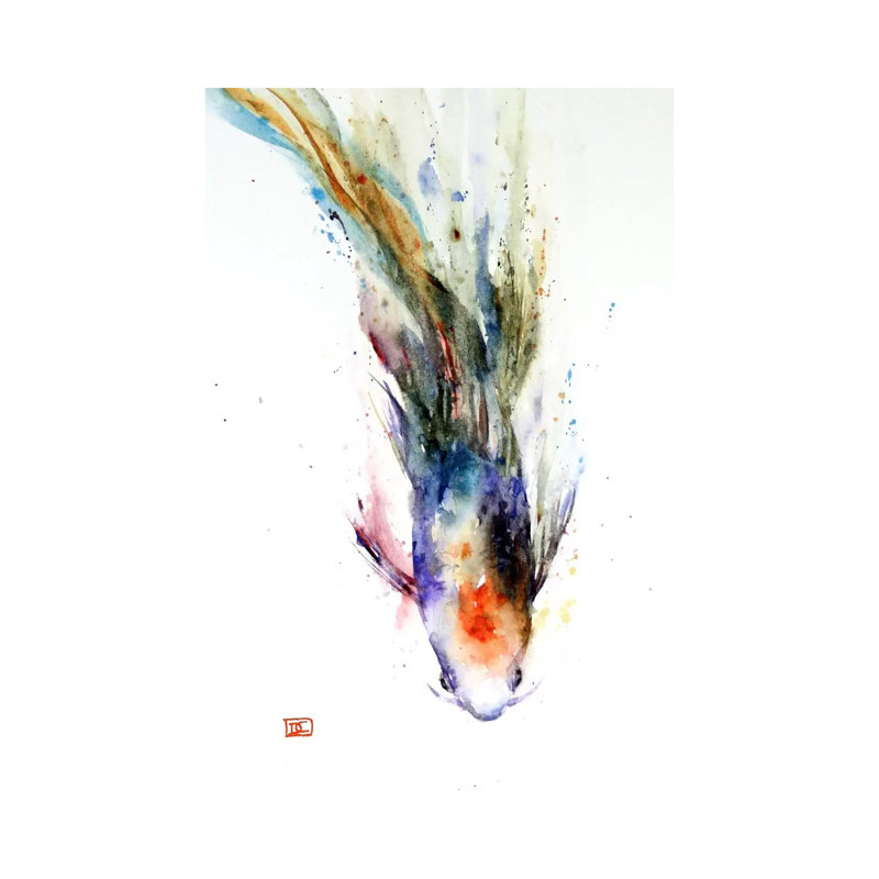 Fish In Motion by Dean Crouser - Wrapped Canvas Painting, 45.72cm H x 30.48cm W x 1.91cm D