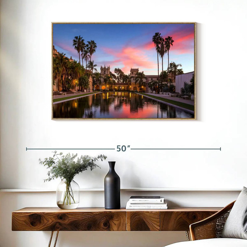 Casa De Balboa, Cadre flottant en bois naturel, 37 po x 25 po