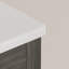 Ensemble de vanité de 61 cm (24 po) avec lavabo encastré et robinet, espace de rangement dissimulé - Blanc-113575896-113575898