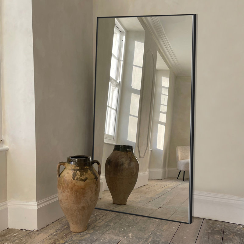 Mallex Oversized Full Length Rectangle Aluminum Floor Mirror Gym Mirror