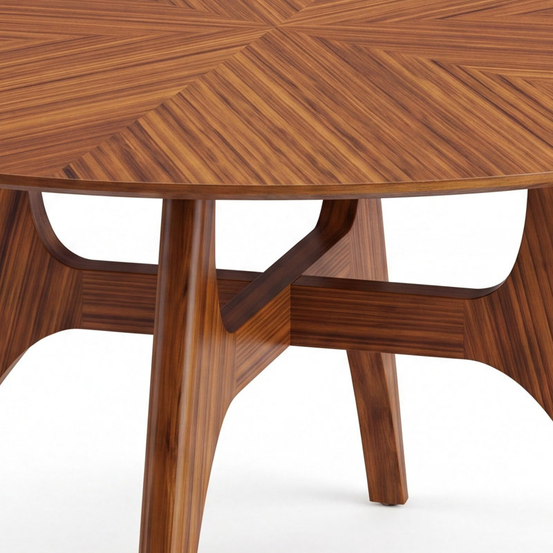Solid Wood Base Dining Table