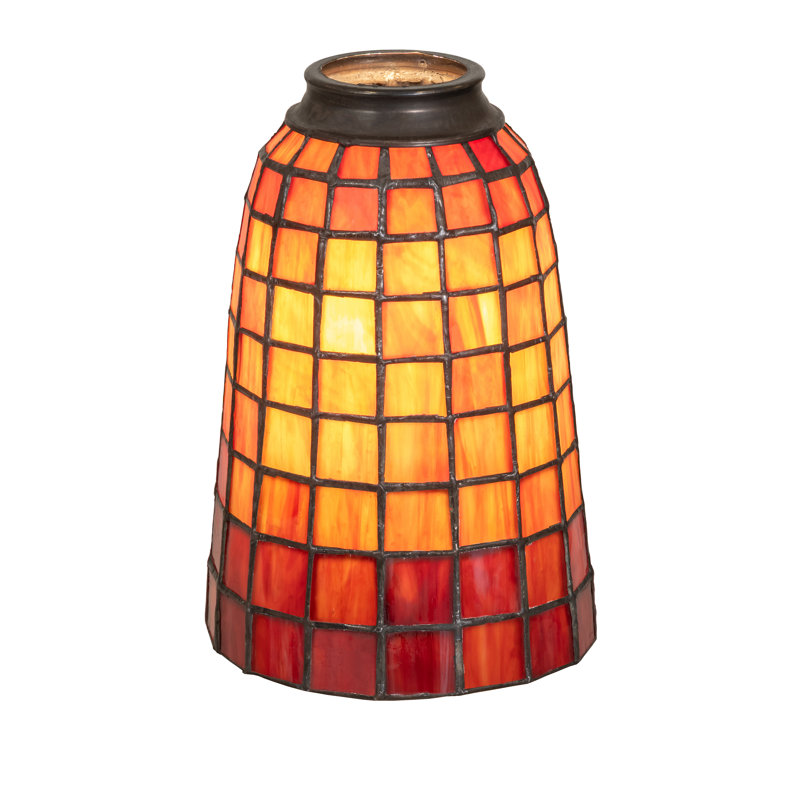 Abat-jour en terra Naranja de 5 po de largeur, Orange