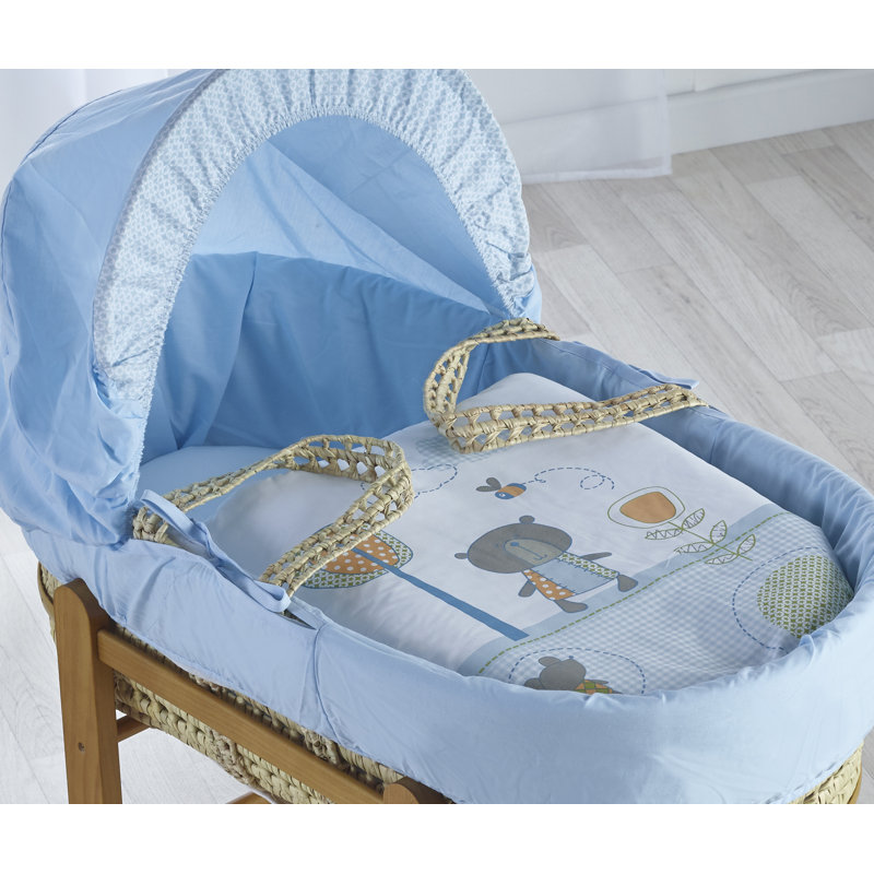 Moses Basket With Stand with Bedding with Mattress