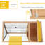 Cage pour animaux 46 po x 24 po en bois jaune pour l'extérieur avec fil de ventilation et de ventilation