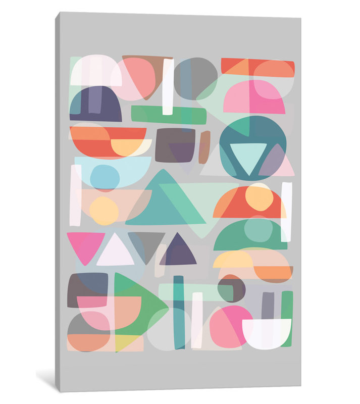 « pastel geometry ii », impression sur toile, H 26 po x l 18 po x P 1,5 po