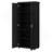 Storage Cabinet With Two Doors For Bathroom, Office, Adjustable Shelf, MDF Board, Black