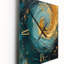 Golden Ocean Spiral Waves Peinture II - Horloges murales spirales abstraites-99637199