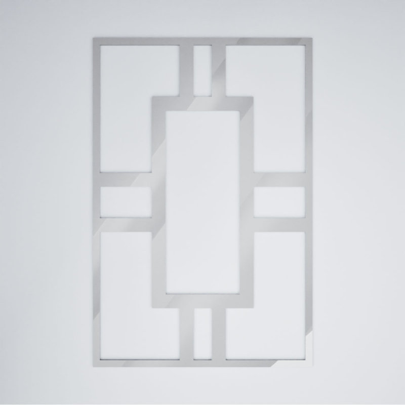 Hastings Decorative Fretwork Acrylic Wall Panels, Medium, 10 1/4"W x 15 3/8"H x 1/8"T, Grey, 15.38" H x 10.25" W x 0.125" D