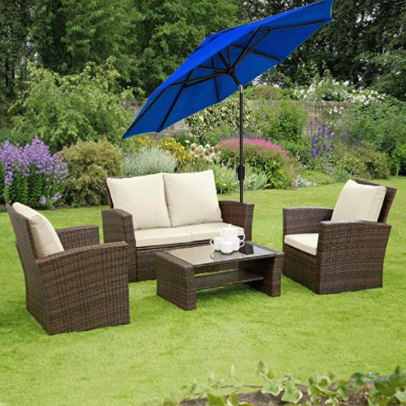 Parasol de marché pour patio, Bleu de cobalt