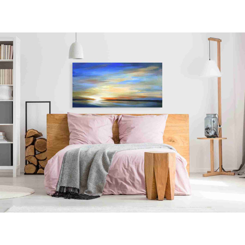 "Epic Graffiti" April Sky II "par Sheila Finch, art mural sur toile, H 30 po x l 60 po x P 1,5 po