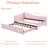 Twin Size L-Shaped Upholstered Daybed with Pop-Up Trundle for Compact Spaces-809493138