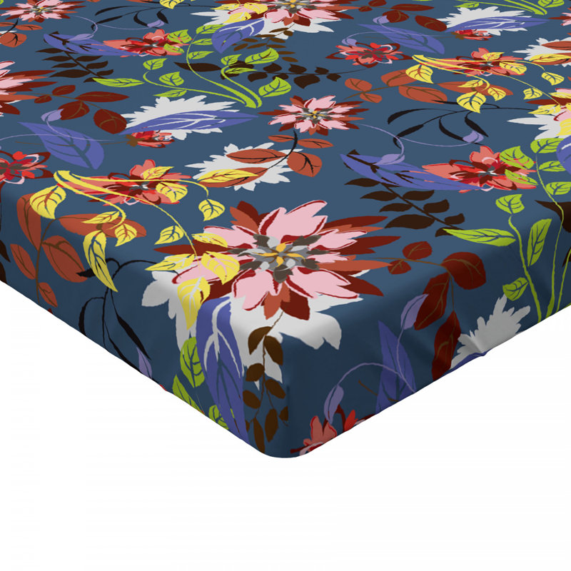 Microfiber Floral Fitted Sheet, Queen Fitted Sheet